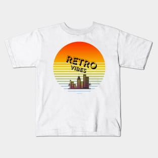 Retro Vibes Retro Sunset Kids T-Shirt